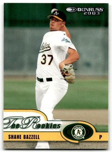 2003 DONRUSS THE ROOKIES SHANE BAZZELL RC OAKLAND ATHLETICS #54