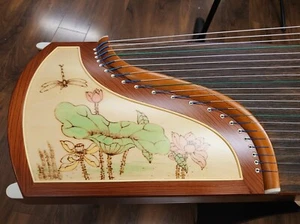 21-String Rosewood Guzheng, Chinese Zither Harp Instrument, Koto - Picture 1 of 6