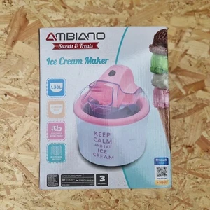 Ice Cream Maker / Machine 1.38 Litre Pink - Ambiano Sweets & Treats - Picture 1 of 4