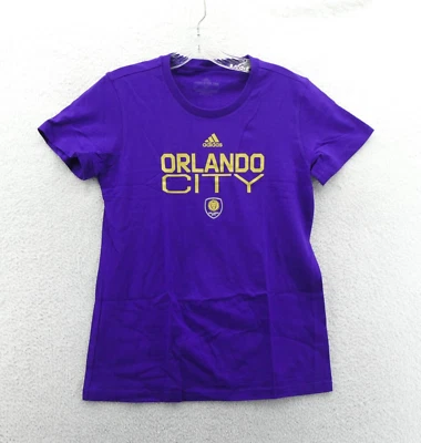 Camiseta Orlando City SC Mujer Pequeña Púrpura Adidas Fútbol Club Fútbol Florida Nueva Foto 1 de 4