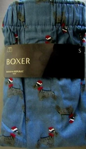 MENS SIZE SMALL 28-30 BANANA REPUBLIC COTTON BOXERS SCOTTIE DOG DESIGN NWT - Picture 1 of 1