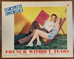 FRENCH WITHOUT TEARS Original Movie Lobby Card Poster Ray Milland Elllen Drew