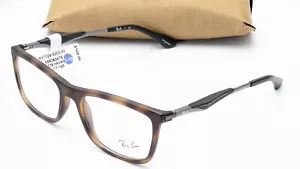 Ray-Ban RB7029 5200 Rectangle Matte Havana Unisex Eyeglasses 53mm - Picture 1 of 8