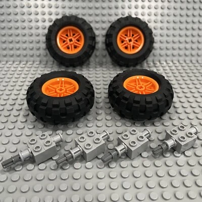Lego Technic Wheels Matched (55976) (56145) + Tires Car Truck Ballon Large 56x26 - Image 1 of 4