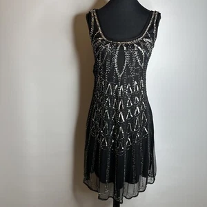 Abito a tubino vintage grunge giardino fata perline paillettes taglia grande stravagante - Foto 1 di 10