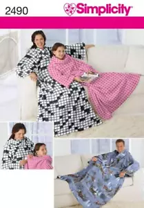 OOP Simplicity 2490 Easy Lounge Blanket Throw Sewing Pattern All Sizes Uncut - Picture 1 of 3