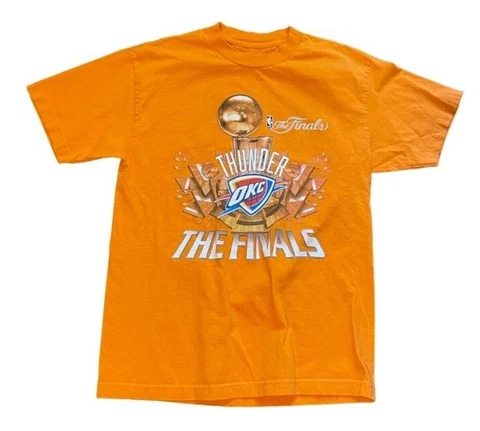 Vintage NBA Finals Oklahoma Thunder 2012 Front and Back Graphic T Shirt, Size M Cover