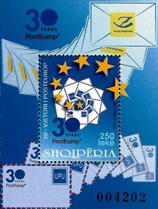 Estampillas de Albania 2023. 30 aniversario. de PostEurop. Bloque MNH - Imagen 1 de 1