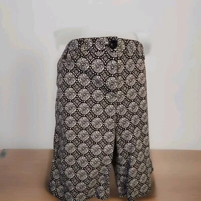 Pantalones Cortos Para Mujer TALBOTS Marrón Estampado Elástico Algodón Informales Viaje Trabajo Talla 14 Foto 1 de 4