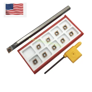 SOLID CARBIDE C08K-SCLCR06 INDEXABLE LATHE BORING BAR 8 MM SHANK + CCGT060202L-F - Picture 1 of 9