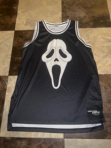 Ghostface Lives Scream Jersey Mens XL Black Tank Top Basketball Halloween - Picture 1 of 12
