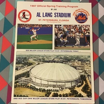 1987 spring training program Cardinals vs Mets 1986 World Series Champs complete - Image 1 of 4