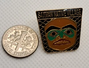 Saxman Native Village Pin Hat Tie Lapel Pinback Collectible Travel Souvenir - Picture 1 of 2