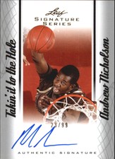 2012-13 Leaf Signature Takin' it to the Hole Silver AN1 Andrew Nicholson