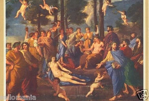 POSTAL POUSSIN EL PARNASO MUSEO DEL PRADO PAINTING POSTCARD PAINTER TP10187 - Picture 1 of 1