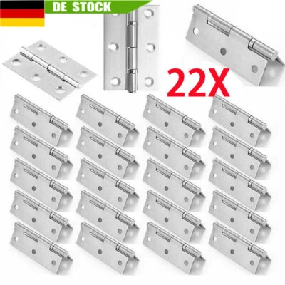 MARKENLOS 22x Scharniere Edelstahl-Scharniere Scharnier Beschlag Türband Schrank Schaniere