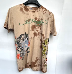Vintage Y2K / 2000’s tie dye Ed hardy Oldskull Tatto graphic tee size Large USA - Picture 1 of 11