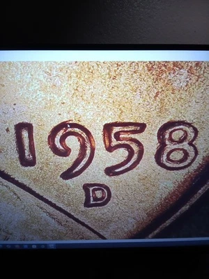 1958 D Lincoln Wheat Penny Cent DDO-Copper Coins 1DO-001 Variety Error BU RED #4 - Image 1 of 4
