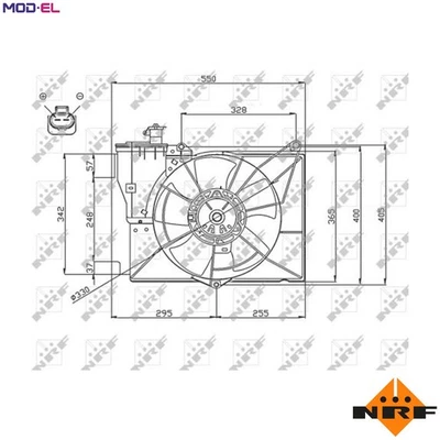 FAN ENGINE COOLING 47746 FOR 1ZZ-FE 1.8L 2NZ-FE 1.3L 1ND-TV 1.4L 1NZ-FE 1.5L - Image 1 of 4