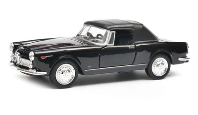 Welly 1960 Alfa Romeo 2600 Spider Soft Top nero scala 1:34 1:39 auto 4,5 pollici - Immagine 1 di 4