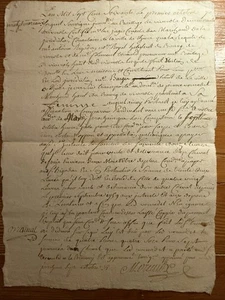 1677 French Wine Sale Document Signed Vienne Notary Manuscript Old Paper - Picture 1 of 2