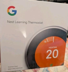 Google Nest Learning Termostato Acciaio Inox Nest Pro Edition-A0103 (HF001631) - Foto 1 di 5