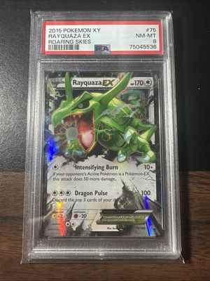 2015 Pokemon Rayquaza EX XY Roaring Skies 75/108 PSA 8 NM-MT - Image 1 of 2