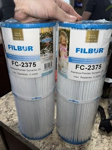 Two New Filbur FC-2375 Pool/Spa Filter Cartridges, 25 sq. ft., 3oz.; also C-4326 - Picture 1 of 3