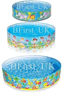 Children Kids Toddler Garden Rigid Swimming Paddling Pool Round Outdoor Summer - Picture 1 of 4