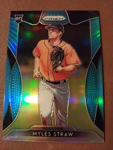 2019 MYLES STRAW PANINI PRIZM BLUE ROOKIE CARD RC #96 HOUSTON ASTROS GUARDIANS 