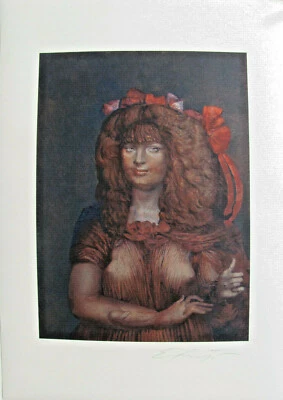 Ernst Fuchs handsigniert nummeriert "Lolita" Siebdruck 84 x 59,2 cm - Bild 1 von 4