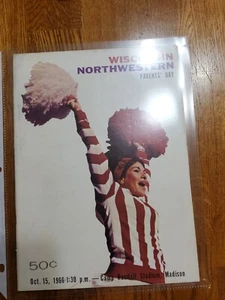 10/15/1966 Wisconsin vs Northwestern University college football program VG/EX - Picture 1 of 2