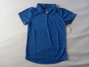 Wonder Nation School Uniform Pique Polo Shirt Boys Size M 7-8 Blue Short Sleeve - Picture 1 of 9