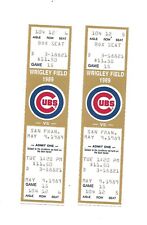 Chicago Cubs vs San Francisco Giants Unused Baseball Tickets from May 9, 1989