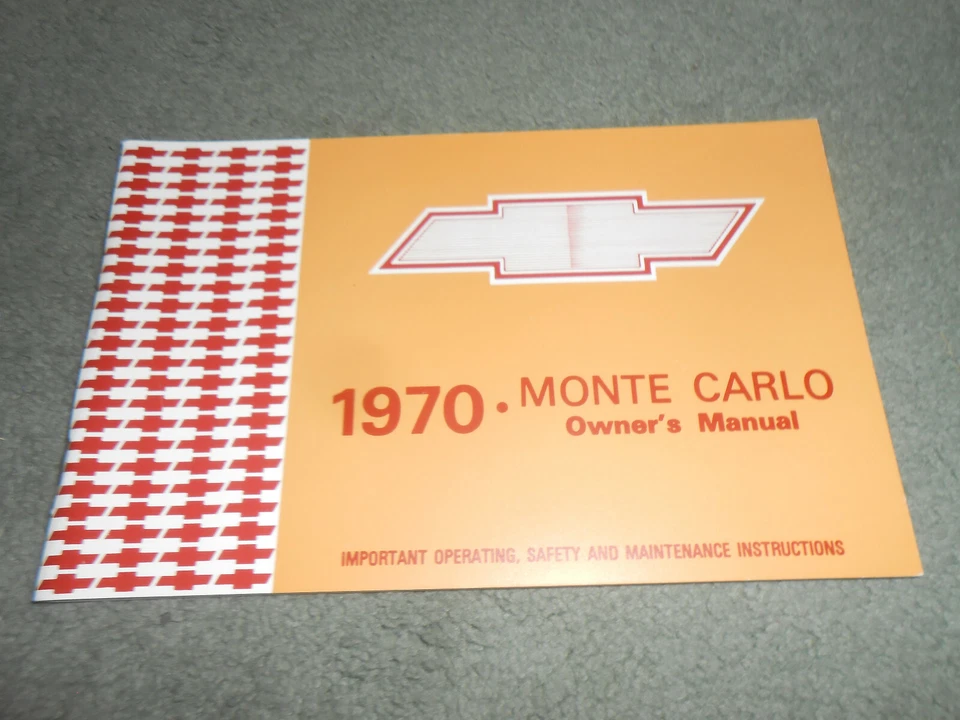 Chevrolet Monte Carlo 1970 manual del propietario/Chevy '70 manual del propietario Foto 1 de 1