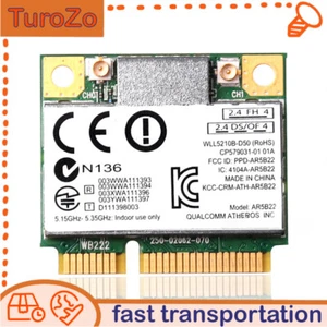 Atheros AR5B22 AR9462 Mini PCI-E 802.11N WIFI WLAN CARD Bluetooth 4.0 2.4 & 5Ghz - Afbeelding 1 van 6