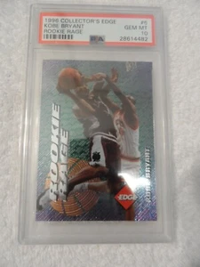 1996 Collector's Edge Kobe Bryant Rookie Rage RC #6 PSA 10 Gem Mint LOW POP - Picture 1 of 3