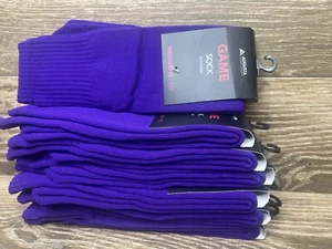 Augusta Men’s Purple Game Socks Size 9-11   Lot Of 7 Pair Of Purple Socks - Picture 1 of 4