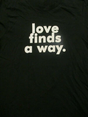 L black LOVE FINDS A WAY women's t-shirt by AMERICAN APPAREL - Image 1 of 4