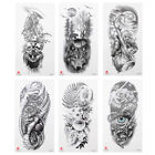  6 Sheets Body Stickers Fake Tattoos Half Arm Large Sleeves Temporary Make up