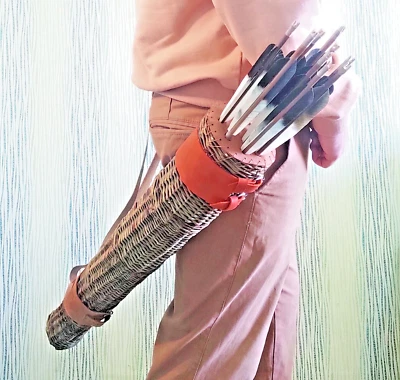 Archery Wicker, Traditional Willow Quiver, Basket Quiver With Leather Fixing - Image 1 of 4