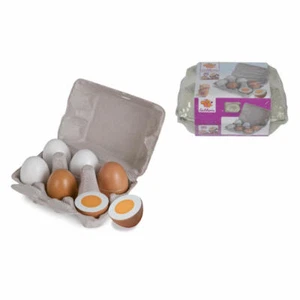Eichhorn Eier für Kaufladen, Spielzeugeier Holzeier Eierkarton Kinder Spielzeug - Bild 1 von 2