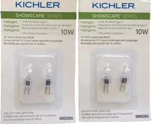 Kichler 12 Volt Landscape Bulb 10W G4 Bi-Pin Base Type-T Showscape Series 6-Pack - Picture 1 of 4