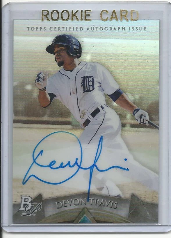 2014 Bowman Platinum Devon Travis Auto Rookie RC #AP-DT Mint (Toronto Blue Jays) - Image 1 of 1