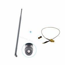 1x9dBi RP-SMA antenna +1x12in U.fl Cable for D-Link DIR-655 Buffalo WZR-HP-G450H
