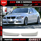 06-08 BMW 3 Series E90 Front Splitter Lip OE Style Alpine White Painted