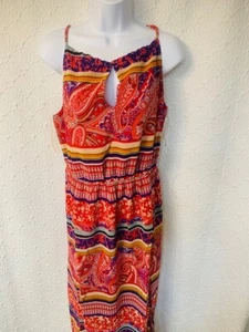 Stevie & Lindsay geometric keyhole maxi dress - NWT - size 1X (14/16) lined - Picture 1 of 6