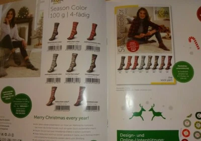 70 €/1 kg Regia 4-fach Season Color Sockenwolle 100 g Wolle Polyamid Weihnachten - Bild 1 von 2