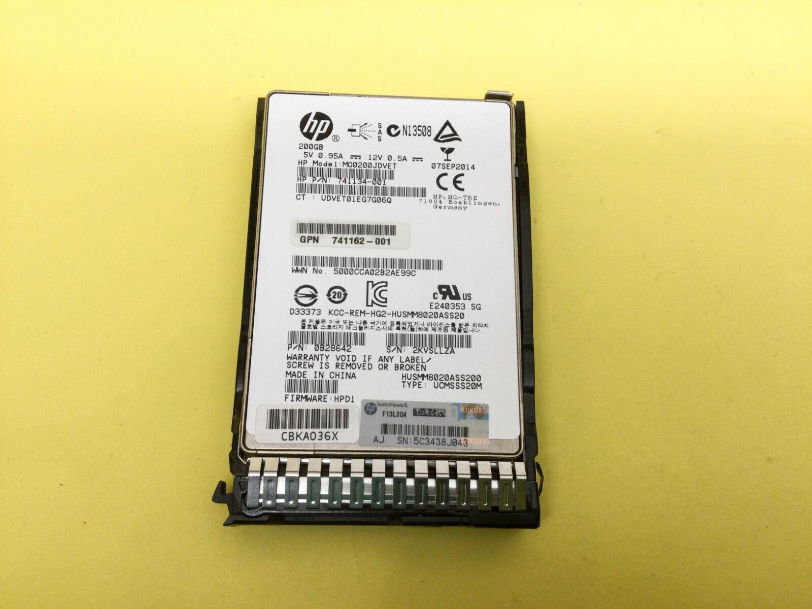 691866-B21 HP 400GB 6G SATA 2.5-Inch SFF (ME) SSD w/ SC 692166-001 