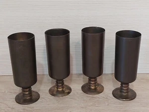 Creativity of Soviet prisoners. Bronze Wine Glass 4 pcs. USSR ITK Original   - Picture 1 of 12